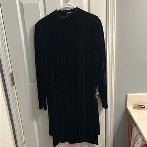 J Steven's Elegant Dark Green Velvet Dress with matching sweater --Women's 16